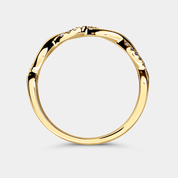 1/10 Carat Lab-Grown Braided Stack Ring — GILDED New York