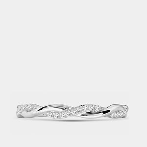 Gilded 1/10 Carat Lab-Grown Braided Stack Ring