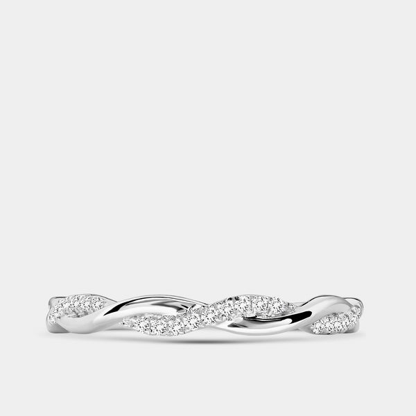 1/10 Carat Lab-Grown Braided Stack Ring — GILDED New York