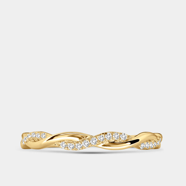 1/10 Carat Lab-Grown Braided Stack Ring — GILDED New York
