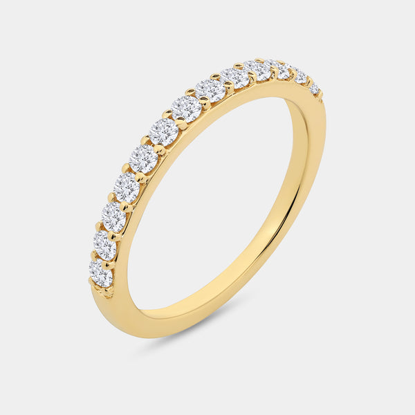 1 and 1/2 Carat Lab-Grown Diamond Solitaire Pear-Shaped Prong-Setting Bridal Set — GILDED New York