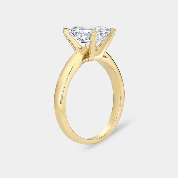2 Carat Lab-Grown Diamond Emerald-Cut Classic Solitaire Ring — GILDED New York
