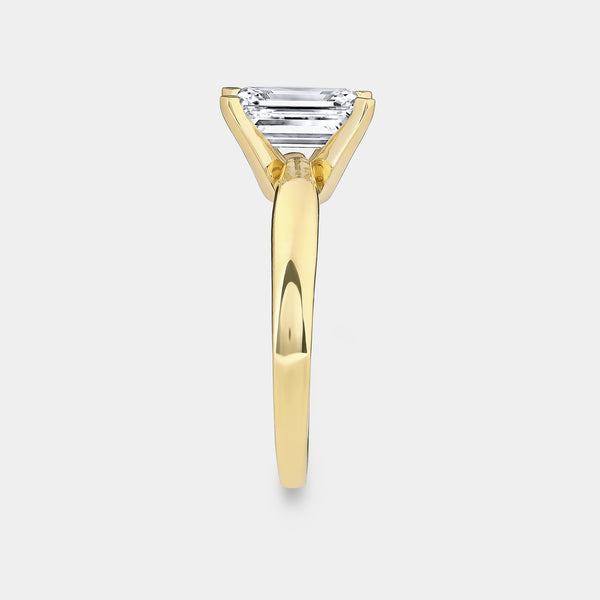 2 Carat Lab-Grown Diamond Emerald-Cut Classic Solitaire Ring — GILDED New York