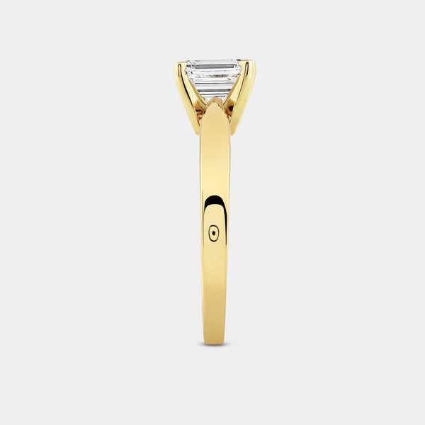 1 Carat Lab-Grown Diamond Emerald-Cut Classic Solitaire Ring — GILDED New York