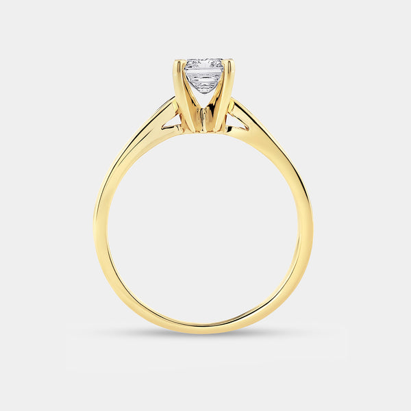 1 Carat Lab-Grown Diamond Emerald-Cut Classic Solitaire Ring — GILDED New York