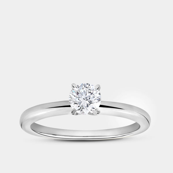 1/2 Carat Lab-Grown Diamond Round-Shaped Classic Solitaire Ring — GILDED New York