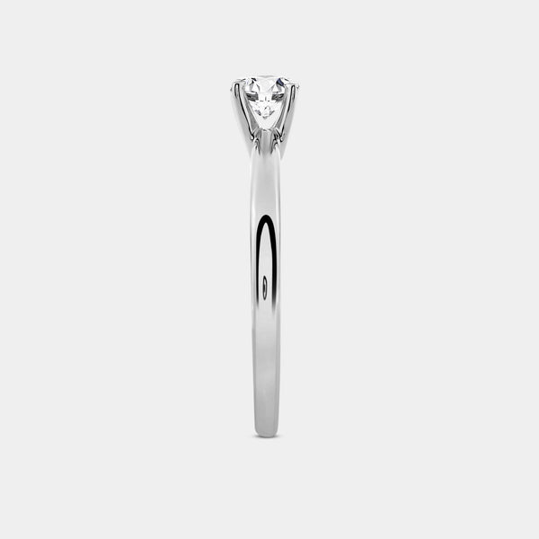 1/2 Carat Lab-Grown Diamond Round-Shaped Classic Solitaire Ring — GILDED New York