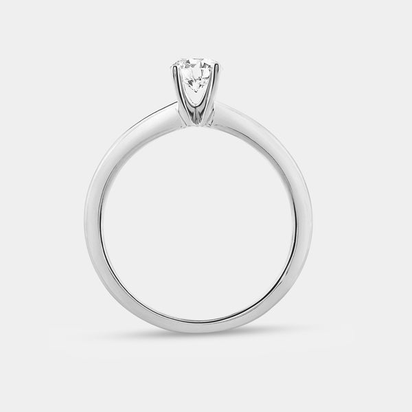 1/2 Carat Lab-Grown Diamond Round-Shaped Classic Solitaire Ring — GILDED New York