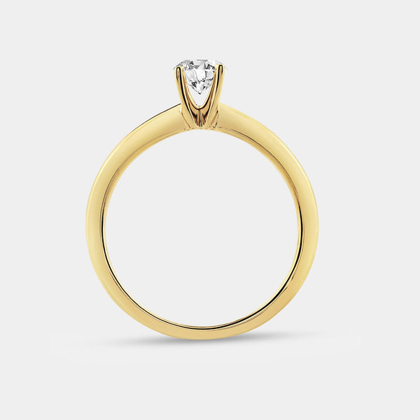 1/2 Carat Lab-Grown Diamond Round-Shaped Classic Solitaire Ring — GILDED New York