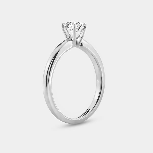 1/2 Carat Lab-Grown Diamond Round-Shaped Classic Solitaire Ring — GILDED New York