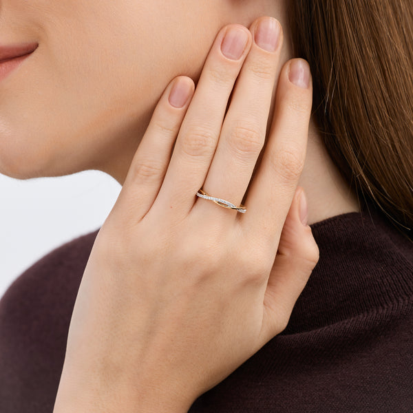 1/10 Carat Lab-Grown Diamond Infinity Stack Ring — GILDED New York