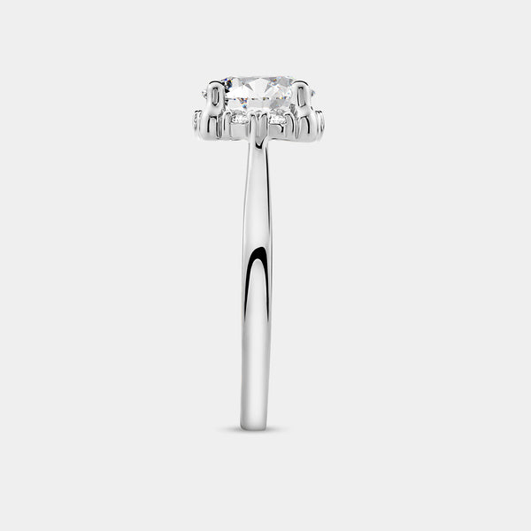 1/2 Carat Lab-Grown Diamond Round-Shaped Hidden Halo Engagement Ring — GILDED New York