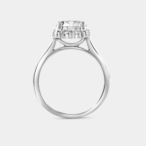 1/2 Carat Lab-Grown Diamond Round-Shaped Hidden Halo Engagement Ring — GILDED New York