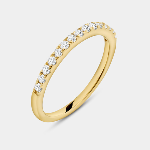 1 Carat Lab-Grown Diamond Round-Shaped Hidden Halo Engagement Ring Set — GILDED New York
