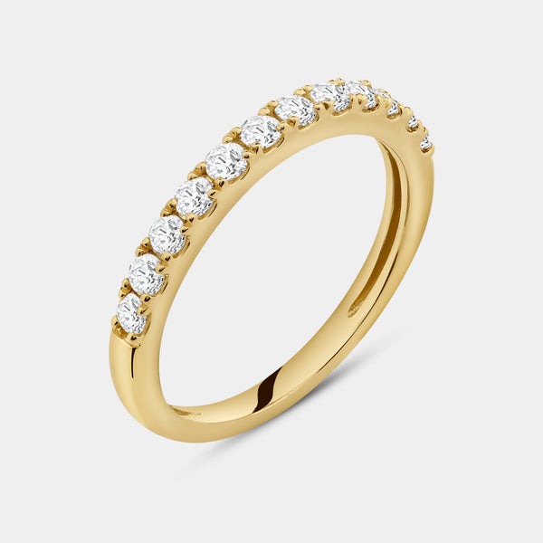 2 Carat Lab-Grown Diamond Round-Shaped Hidden Halo Engagement Ring Set — GILDED New York