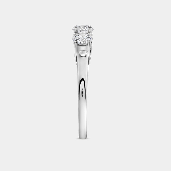 1 Carat Lab-Grown Diamond Round-Shaped Three-Stone Ring — GILDED New York