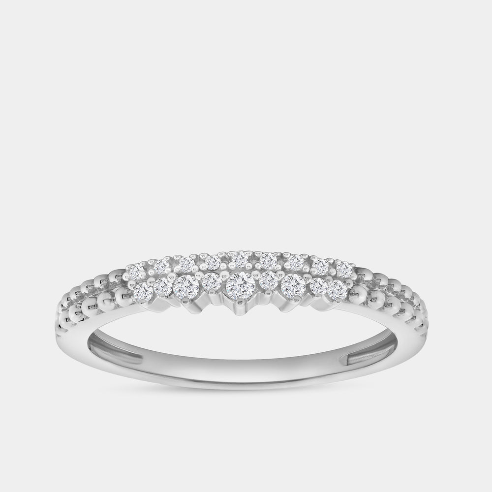 Gilded 1/10 Carat Lab-Grown Diamond Diadem Stack Ring