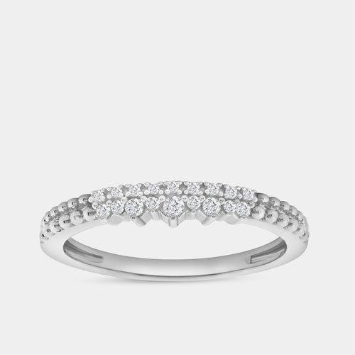 Gilded 1/10 Carat Lab-Grown Diamond Diadem Stack Ring