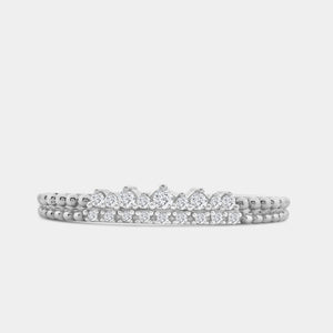 Gilded 1/10 Carat Lab-Grown Diamond Diadem Stack Ring
