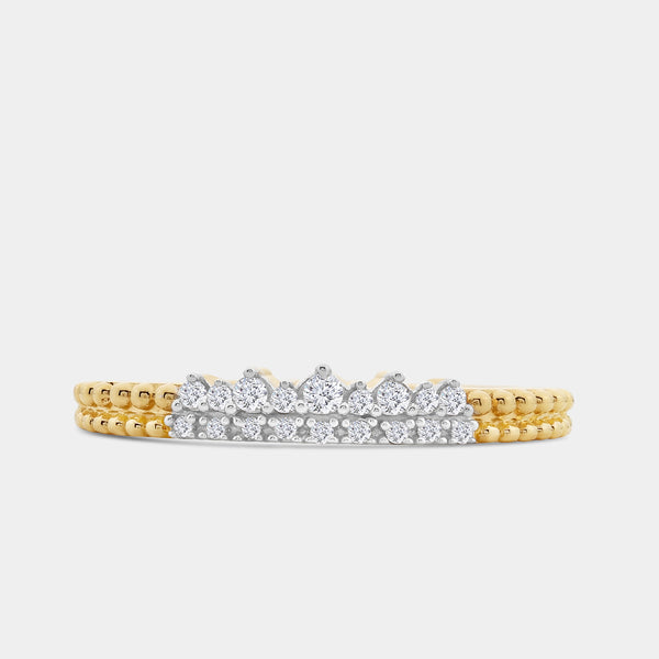 1/10 Carat Lab-Grown Diamond Diadem Stack Ring — GILDED New York