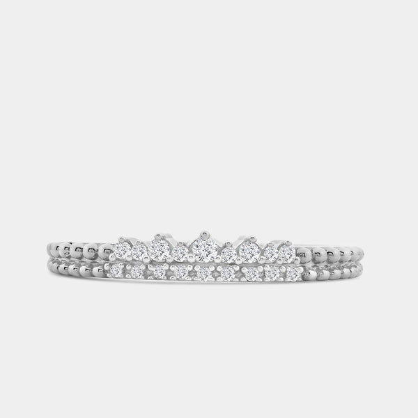 1/10 Carat Lab-Grown Diamond Diadem Stack Ring — GILDED New York