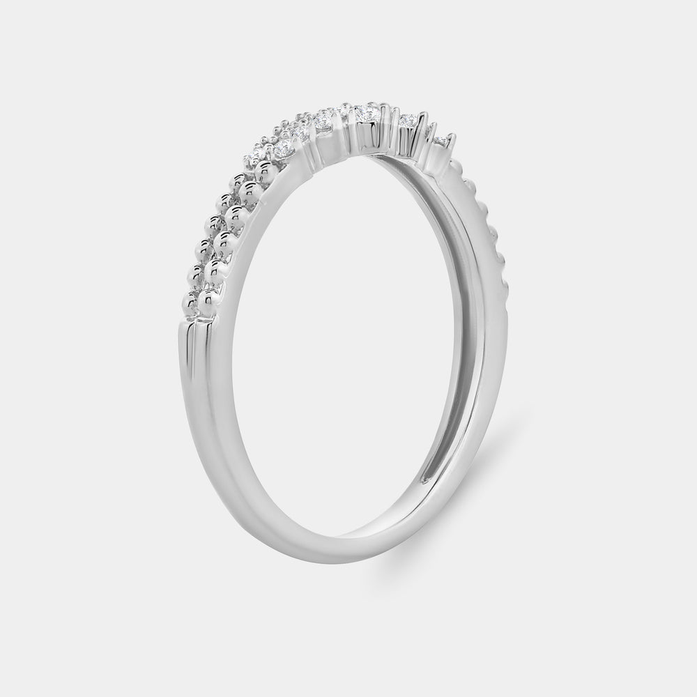 Gilded 1/10 Carat Lab-Grown Diamond Diadem Stack Ring