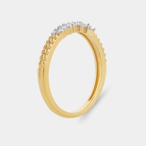 Gilded 1/10 Carat Lab-Grown Diamond Diadem Stack Ring