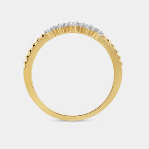 Gilded 1/10 Carat Lab-Grown Diamond Diadem Stack Ring