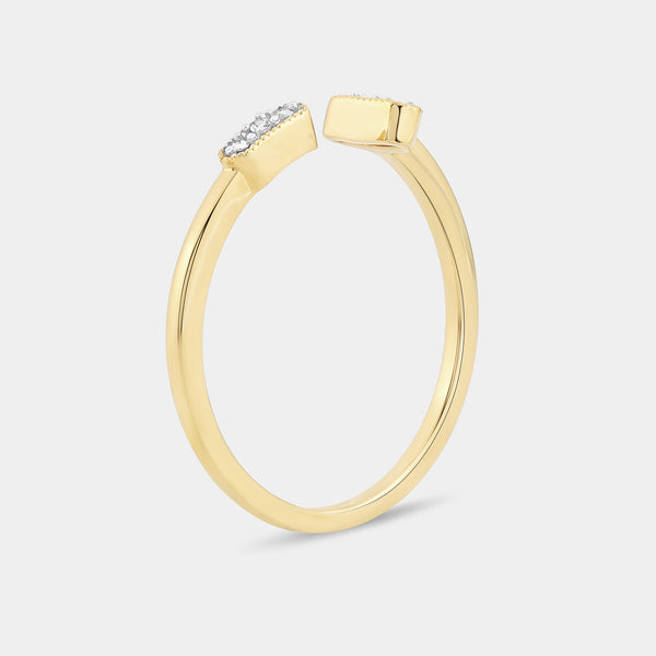1/100 Carat Lab-Grown Diamond Floating Bar Stack Ring — GILDED New York