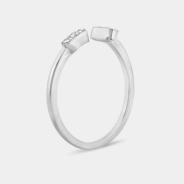 1/100 Carat Lab-Grown Diamond Floating Bar Stack Ring — GILDED New York
