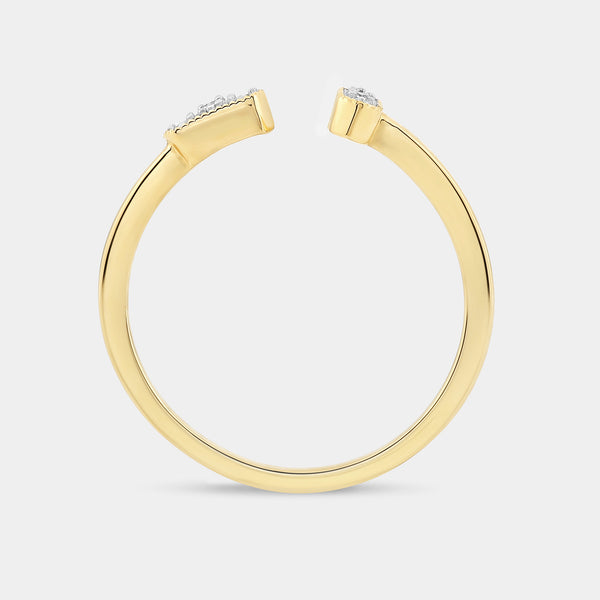 1/100 Carat Lab-Grown Diamond Floating Bar Stack Ring — GILDED New York
