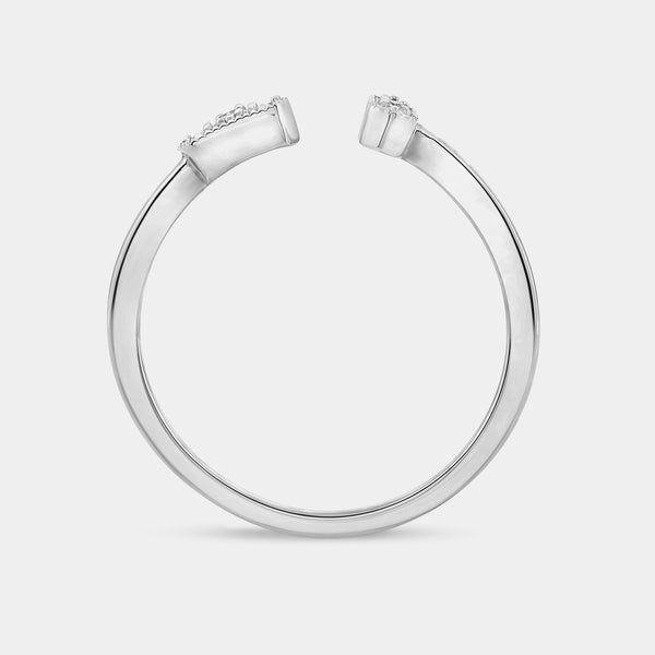 1/100 Carat Lab-Grown Diamond Floating Bar Stack Ring — GILDED New York