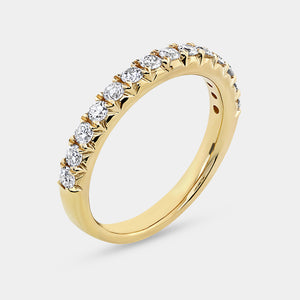 Gilded 2 Carat Lab-Grown Diamond Solitaire Emerald-Cut Bridal Set