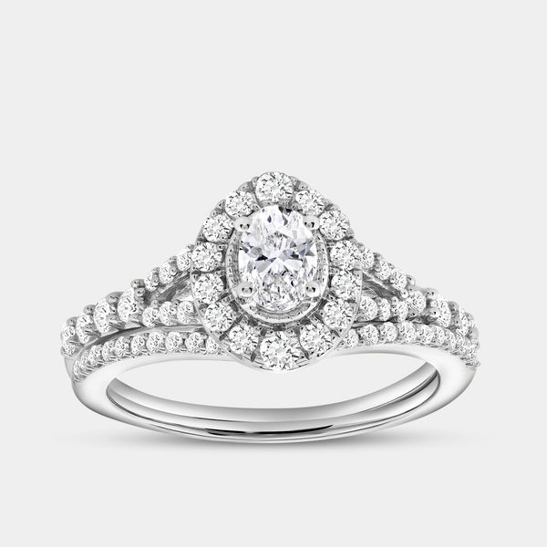1 Carat Lab-Grown Diamond Oval-Shaped Engagement Ring Set — GILDED New York