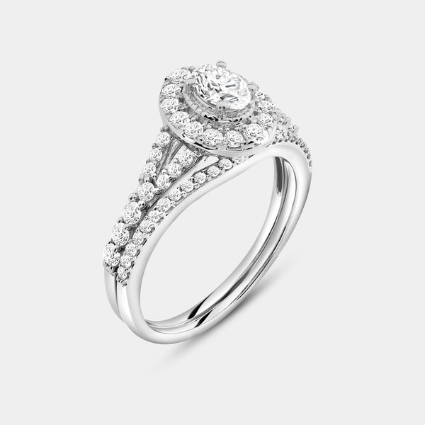 1 Carat Lab-Grown Diamond Oval-Shaped Engagement Ring Set — GILDED New York