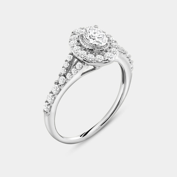 1 Carat Lab-Grown Diamond Oval-Shaped Engagement Ring Set — GILDED New York
