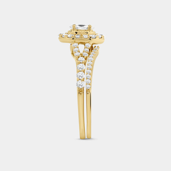 1 Carat Lab-Grown Diamond Oval-Shaped Engagement Ring Set — GILDED New York