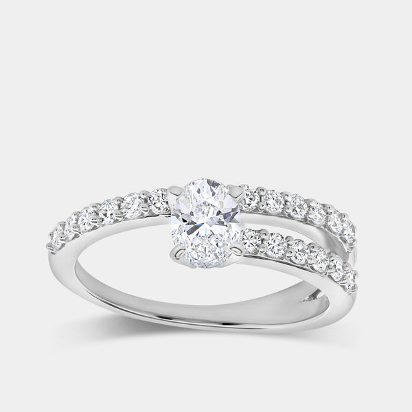 1 Carat Lab-Grown Diamond Oval-Shaped Modern Bridal Ring — GILDED New York