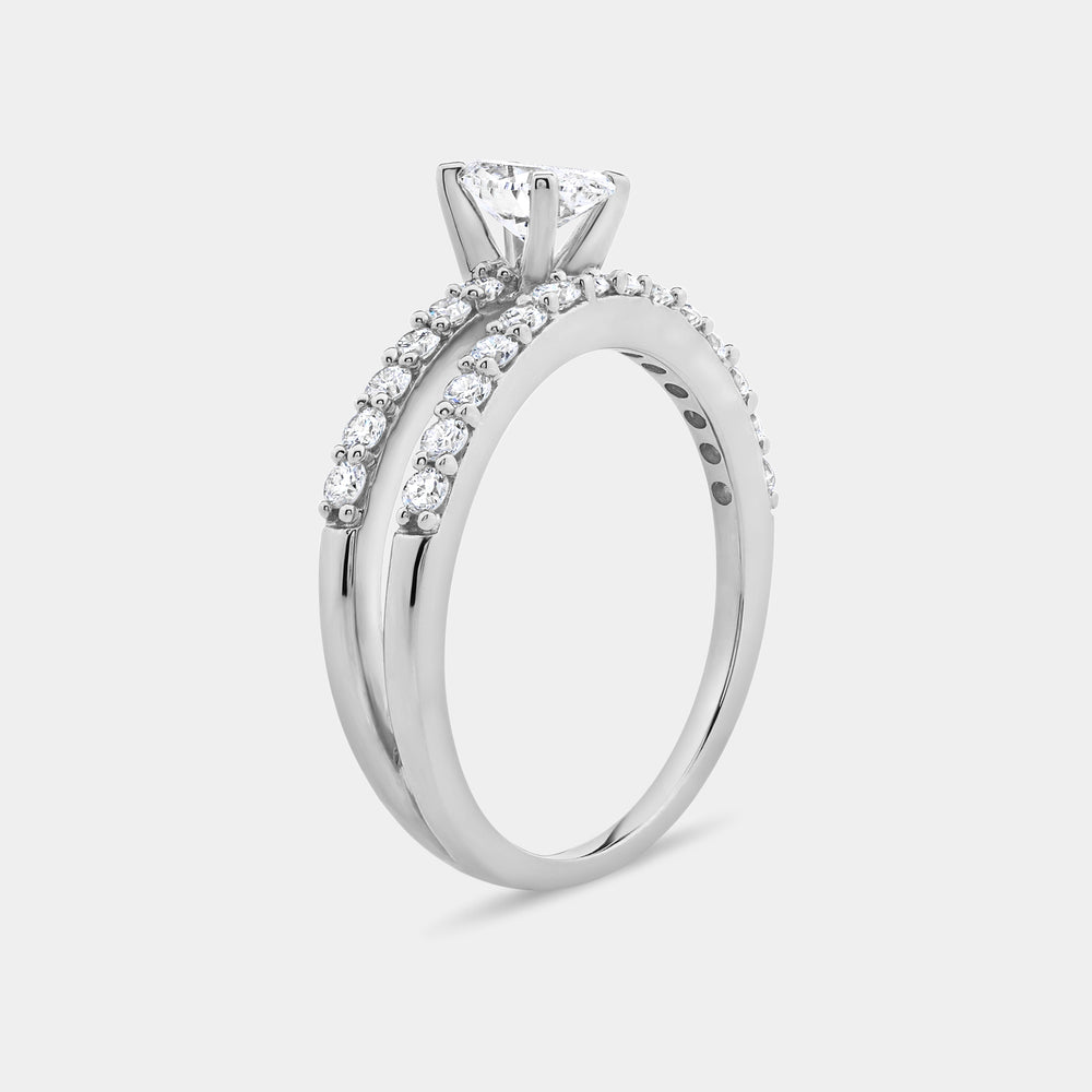 Gilded 1 Carat Lab-Grown Diamond Oval-Shaped Modern Bridal Ring