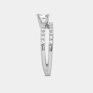 Gilded 1 Carat Lab-Grown Diamond Oval-Shaped Modern Bridal Ring