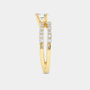 Gilded 1 Carat Lab-Grown Diamond Oval-Shaped Modern Bridal Ring