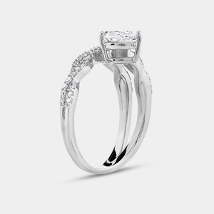 Gilded 3/4 Carat Lab-Grown Diamond Pear-Shaped Modern Bridal Ring