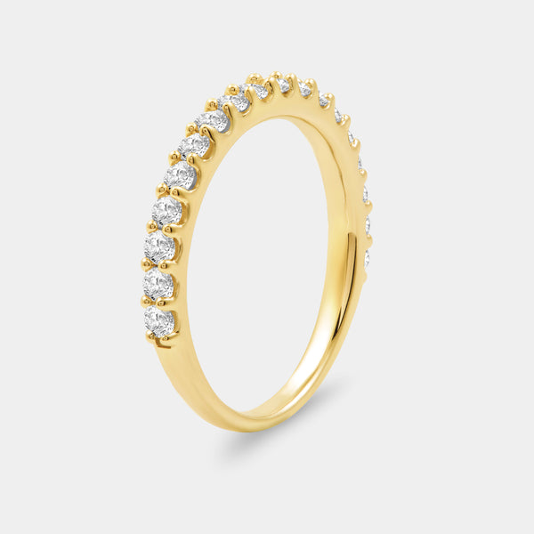 4 and 3/4 Carat Lab-Grown Diamond Engagement Ring Set with a Round-Shaped Center and a Cushion Halo — GILDED New York