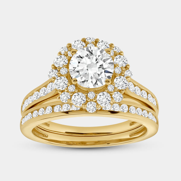 2 Carat Lab-Grown Diamond Round-Shaped Engagement Ring Set — GILDED New York
