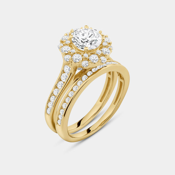 2 Carat Lab-Grown Diamond Round-Shaped Engagement Ring Set — GILDED New York