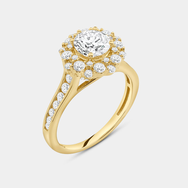 2 Carat Lab-Grown Diamond Round-Shaped Engagement Ring Set — GILDED New York