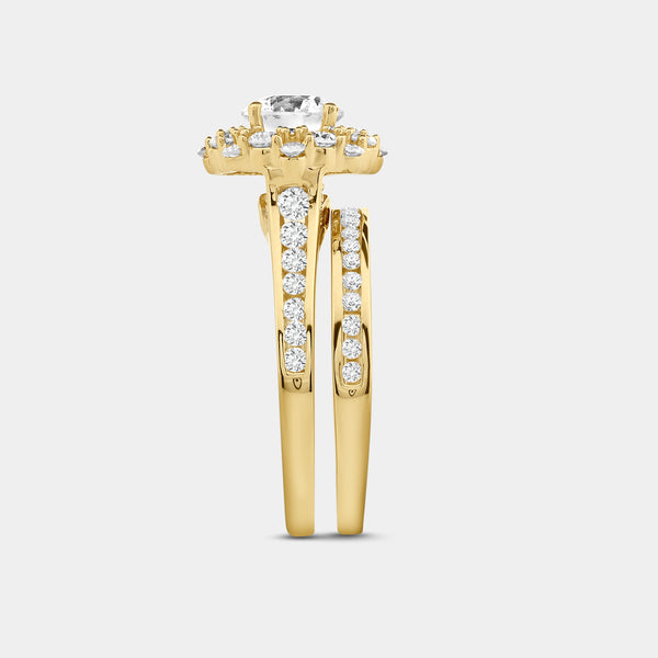 2 Carat Lab-Grown Diamond Round-Shaped Engagement Ring Set — GILDED New York