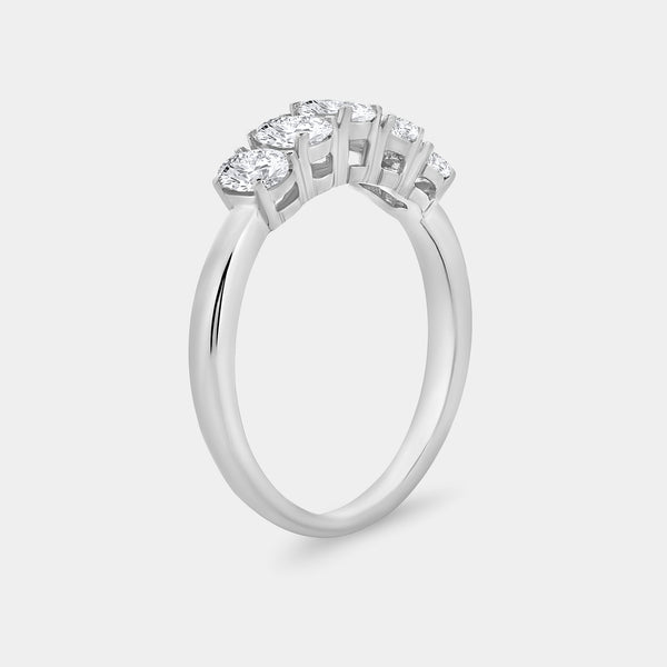 1 Carat Lab-Grown Diamond Oval-Shaped Five-Stone Ring — GILDED New York