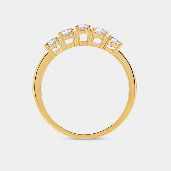 1 Carat Lab-Grown Diamond Oval-Shaped Five-Stone Ring — GILDED New York