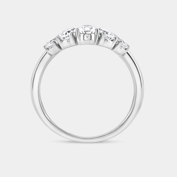 1 Carat Lab-Grown Diamond Pear-Shaped Crown Wedding Band — GILDED New York